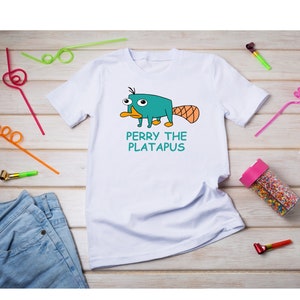 Perry The Platapus, Kid's Unisex T Shirt/Tee, Phineas And Ferb, Popular Cartoon, Easter Gift, Disney