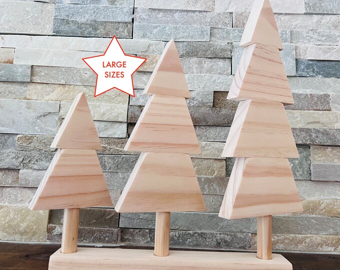 New Year's Tree, Christmas Winter Decor, Farmhouse Home Decoration, Christmas Decor, Tiered Tree Christmas Gift, Free standing Triangle Tree