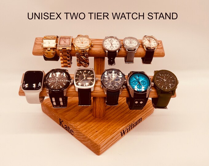 Fathers Day Gift - Personalized Gift for Men - Unisex Watch Stand - Jewelry Organizer - Anniversary Gift - Bracelet Holder, Unique Gift