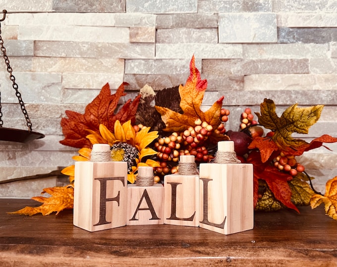Fall Decor Sign Farmhouse Decor Minimalist Home Decor Rustic Autumn Block Sign Fall Centerpiece Rustic Home Decor Thanksgiving Decoration