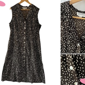 Vintage 1990&#39;s Midi Dress, Size 14 / 16