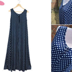 1990's Polka Dot Maxi Dress, Size 18