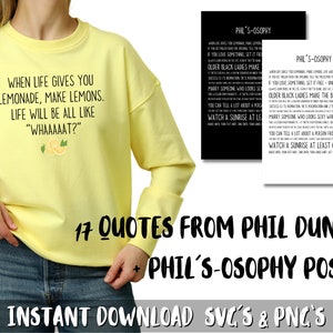 Modern Family Phil Dunphy Quotes SVG & Png | PHIL&#39;SOSOPHY | Instant Download | Poster | Life lessons by Phil Dunphy