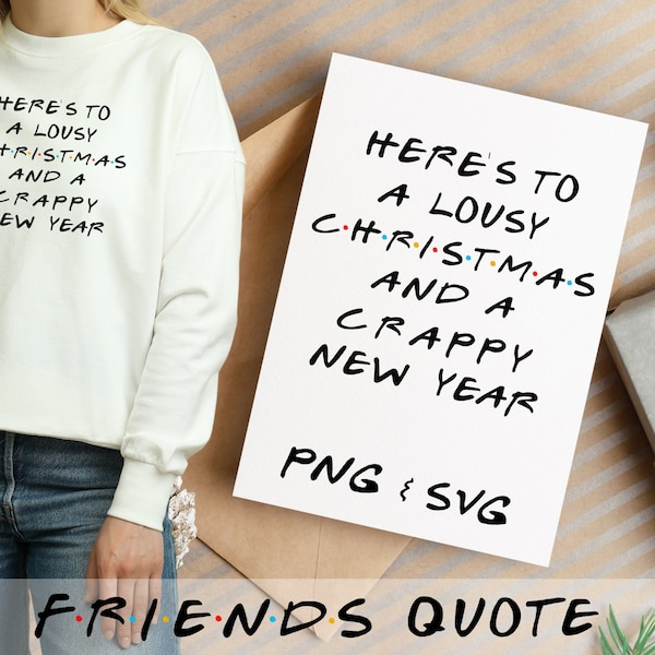 Friends TV Show Christmas Card T-shirt PNG & SVG | Friends tvshow | Friends tvshow gifts | Friends merchandise
