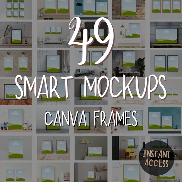 49 Frame MockUps | Modern Photograph Styled Stock Photo Template | Photo Frame Mockup | Frame Art Print Interior Mockup | Nursery mockup