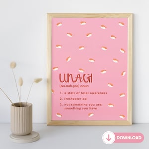 UNAGI Friends TV-show | Definition Dictionary Print | Ross Geller Quote | Friends Funny Wall Print | Central Perk Wall Art | Total awareness