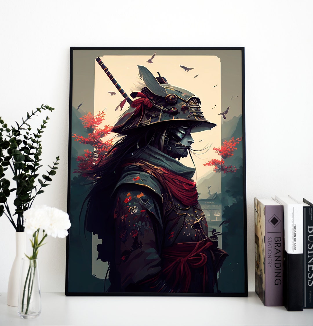 Samurai Printable Poster Samurai Printable Wall Art Digital - Etsy
