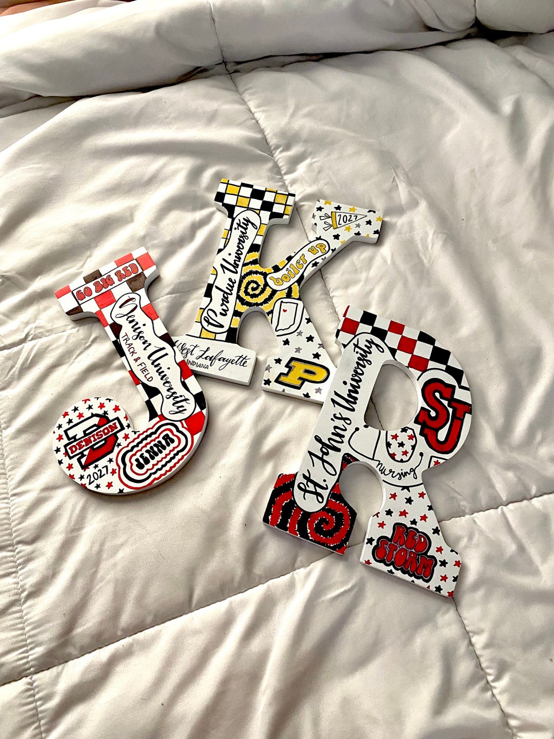 Custom College Dorm Letter Etsy