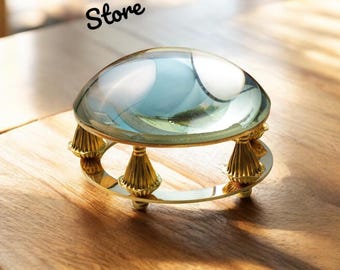 Brass Magnifying Glass Paper Weight For Office study table Home Decoration Gift