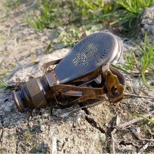 Brass Monocular Spyglass Crafted for the kelvin Hughes London 1917 Nautical Binocular