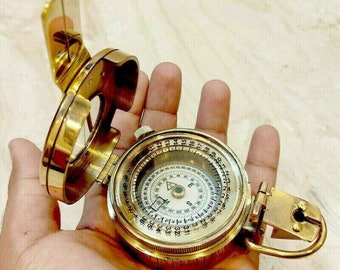 Brass Nautical Polish Military Compass Vintage Style Pocket Compass Gift item