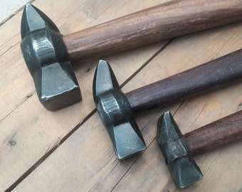 Heavy Iron home use Hammer Blacksmith Wooden SET OF 3 hammer