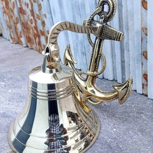 Personalized Ship Bell Vintage Wall Decor Bell Nautical US Navy