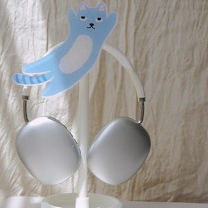 Cute Cat Headphone Stand - Headset Holder Cute-Gamer Girl Decor-Gaming Accessories Cute