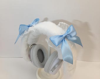 Bunny Headphone Headband Cover,Cute Headphone Cover,Headphone Cover Ears,For AirPods Max,Sony XM6,Gamer Gift,Womens Gaming Headphones