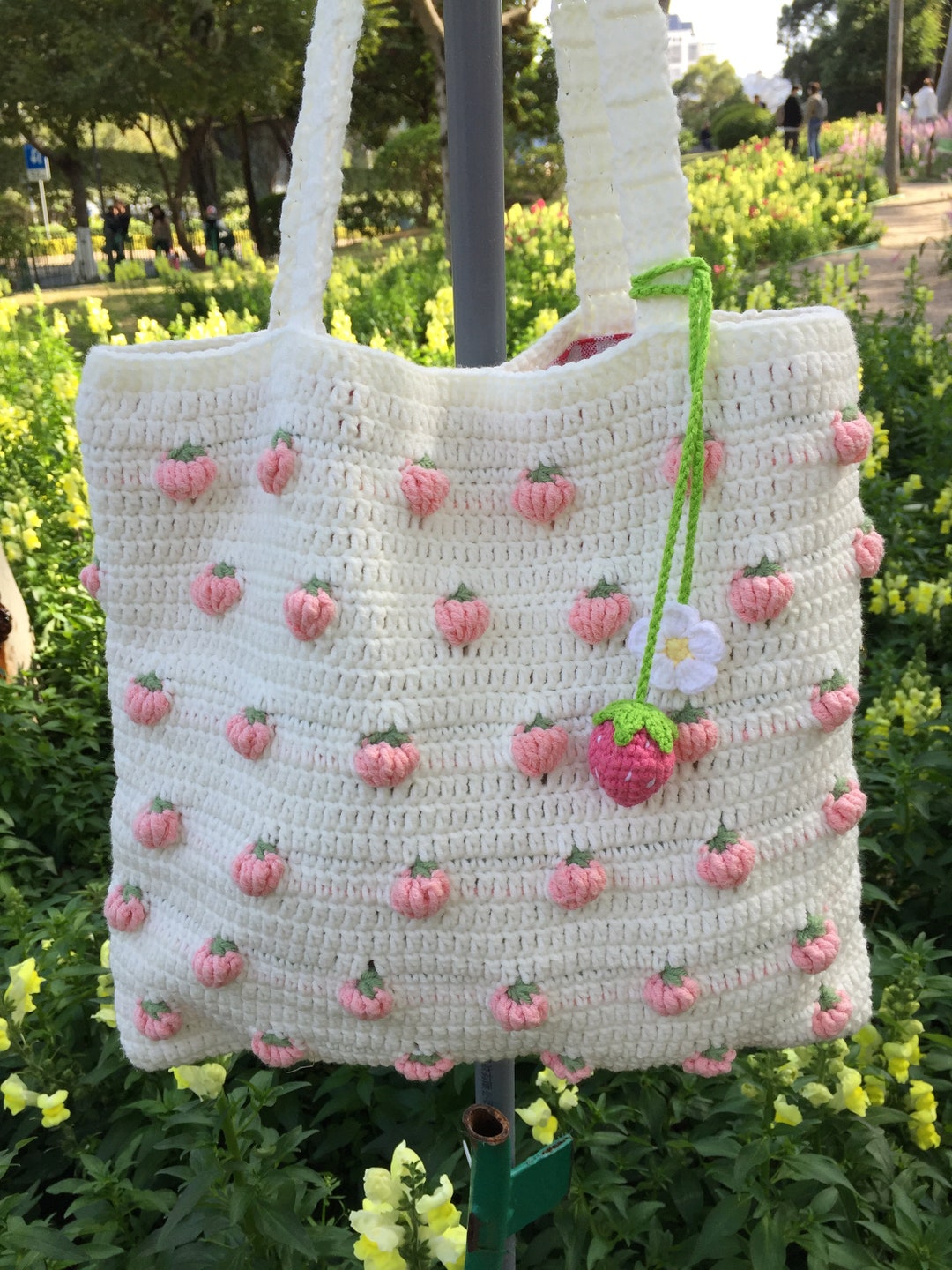 Crochet Bag,strawberry Crochet Bag,aamigurumi Bags,strawberry Purse ...