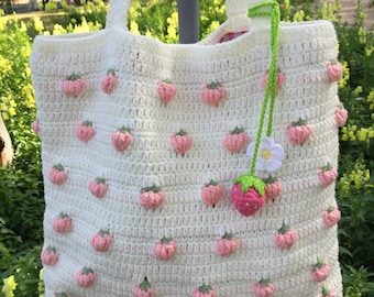 Crochet Bag,Strawberry Crochet Bag,Aamigurumi bags,Strawberry Purse,Crochet Ita Bag,Cute Crochet Bag,Graduation Gift,Handmade Bag Gift