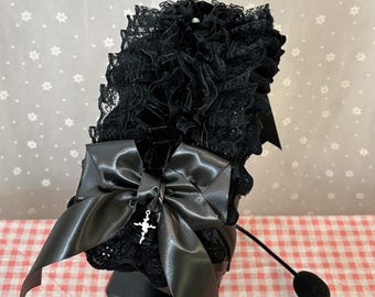 Dark Gothic Headphone Cover,Black Bow Headphone Cover,gothic Headset Protector,For AirPods Max,Sony,Hyper X,Gamer Gift,Headphone Accessories