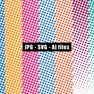 Bundle of abstract halftone patterns | 10x halftone simple pattern backgrounds | Abstract vector halftone patterns