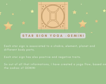 Yoga class plan - Yoga sequence - Star sign yoga flow GEMINI - PDF - Yoga sequence - Yoga planner - Yoga sequence planner -Yoga class