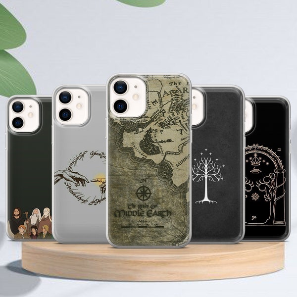 Lord Of Phone Case Rings LOTR Cover fit for iPhone 15, 14 Pro, 13, 12, 11, XR, 8+, 7 & Samsung S21, S24, A50, A51, A53, Huawei P20, P30 Lite