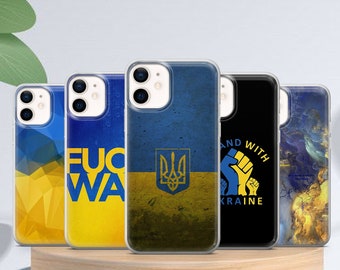 Ukraine Handyhülle Stop War Cover, Stand mit, iPhone, 14, 13, 12 Pro, 11, XR, XS, 7, 8+, Samsung A12, A52, A51, A32, Galaxy S20fe, S21 E1