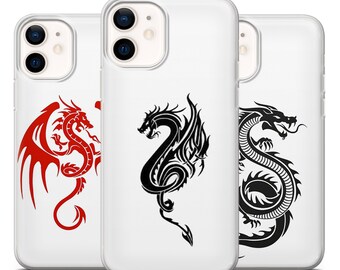 Japanese Dragon Phone Case Art Cover fit for iPhone 14, 12, 11, XR, XS, 8+, 7, Samsung S10, S20, S21, A51 Huawei P40, P30 Lite Pixel 7