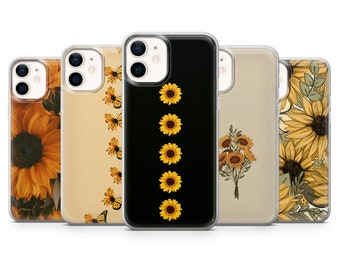 Sonnenblume Handyhülle iPhone, 14, 13, 12 Pro, 11, XR, XS, 7, 8+, Samsung A12, A52, A51, A32, Galaxy S20fe, S21 E1