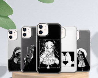 Scary Nun Phone Phone Case For iPhone 15 14 13 12 11 X XS SE Samsung S24 S23 S22 S21 S20 S10 Huawei Honor Xiaomi GooglePixel Sony OnePlus