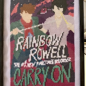 Carry On book cover cross stitch pattern