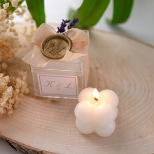 Personalized Wedding Candle Favors: Scented Soy Bubble Candles, Bridal Shower Gifts
