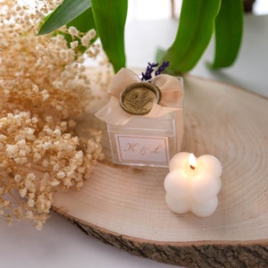 Customizable Wedding Favor Candle: Soy Wax Bubble Candle, Bridal Shower Gift