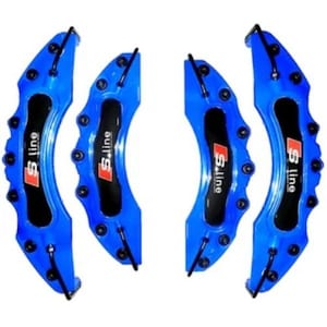 Blue Audi S Line Brake Caliper Covers (Front & Rear Set) a1 a2 a3 a4 a6 a5 q3 q2 b9 s line