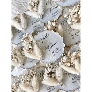 Bomboniere personalizzate per matrimonio, magneti in resina epossidica, regali di fidanzamento, bomboniere per addio al nubilato, magneti con fiori secchi per gli ospiti, regali di nozze, magneti per matrimonio