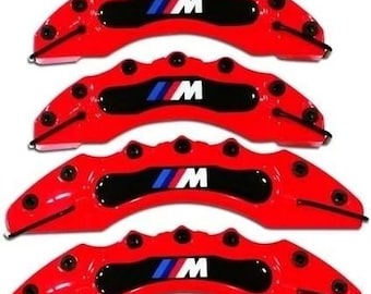 For bmw m performance disc brake caliper covers (front & rear 4pcs/set) red