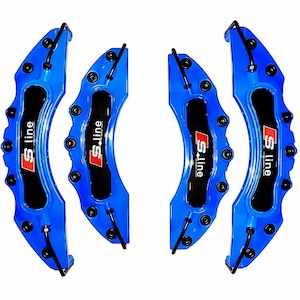 Blue Audi S Line Brake Caliper Covers (Front & Rear Set) a1 a2 a3 a4 a6 a5 q3 q2 b9 s line