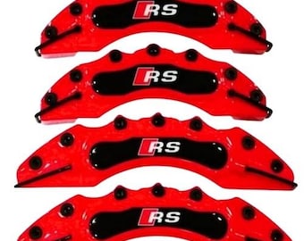 Audi RS Brake Caliper Covers Set: Front Rear Disc Upgrade (16-19 inch Wheels)