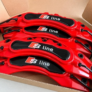 Audi S line remklauwdeksels S line embleem velgset A3 A4 A5 A6 A7 Q3 Q4 Q5 Rood, Blauw, Geel, Groen, Zwart