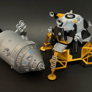 3D Printed Apollo Spacecraft Model Bundle: NASA Collectible Gift