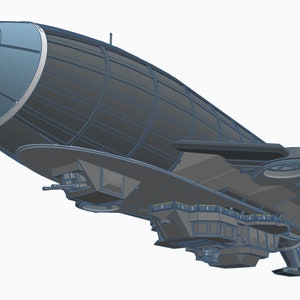 Armored Airship Blimp Model STL File