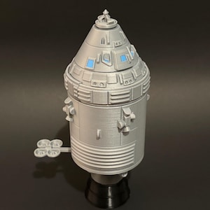 3D Printed Apollo Command/Service Module Rocket Model: Space Collectible