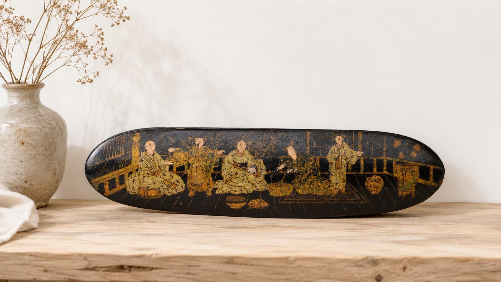 Antique Papier Mache Japanese Box - Etsy