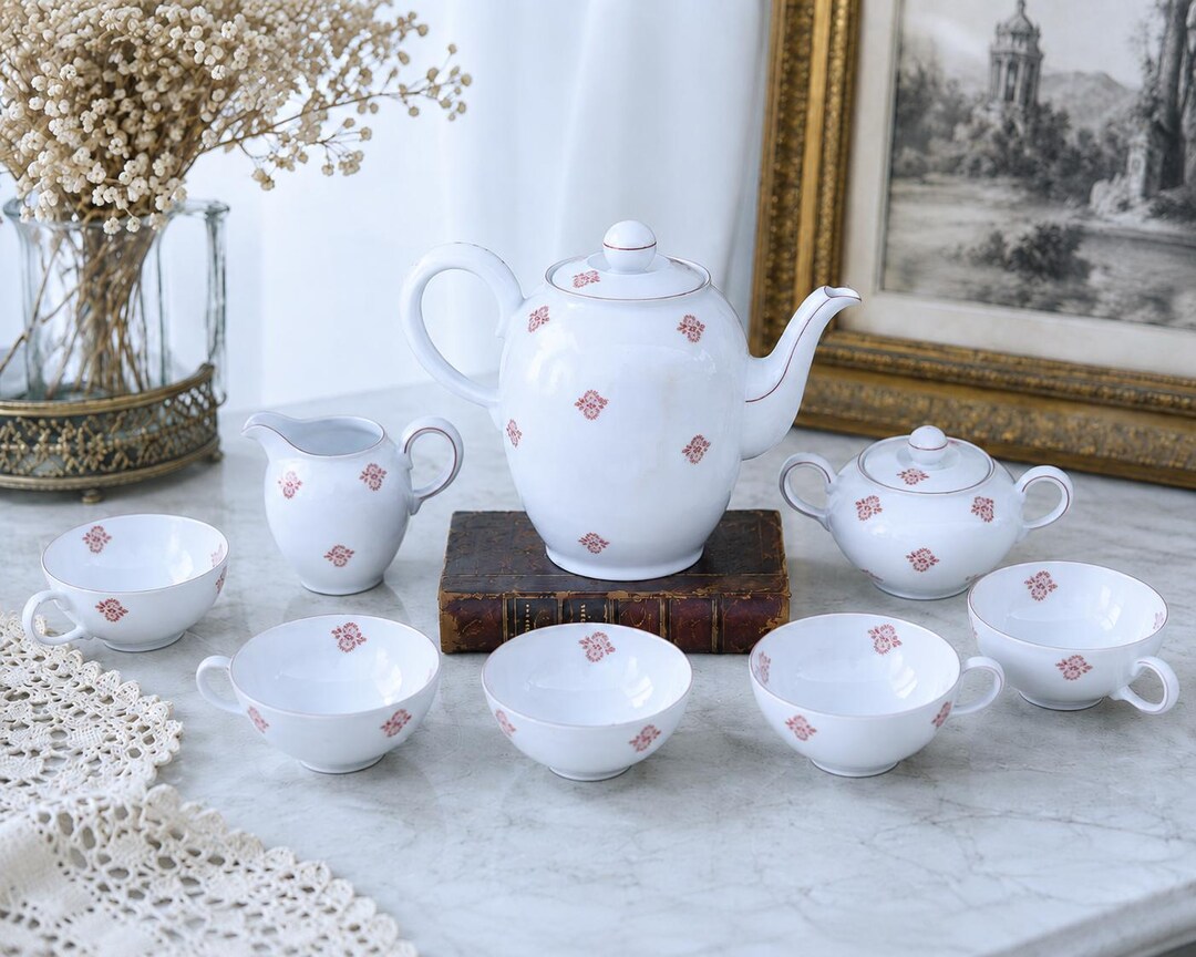 美品　フォルクステット　Volkstedt お皿 Vintage Volkstedt Germany Porcelain Tea Set: Mid Century Coffee