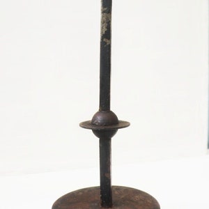 Late 19th Century Hand Forged Iron Arts And Crafts Candle Holder