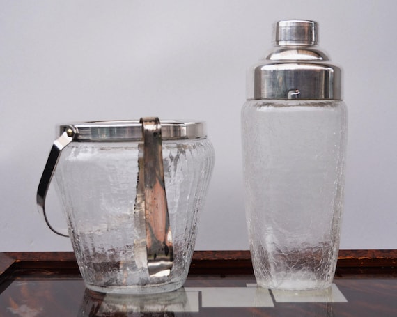 ヴィンテージ カクテル シェイカー ガラス フランス