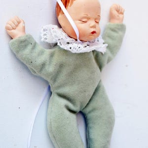 Vtg Boots Tyner Sugar Lump Porcelain Head Baby Doll 7&quot;