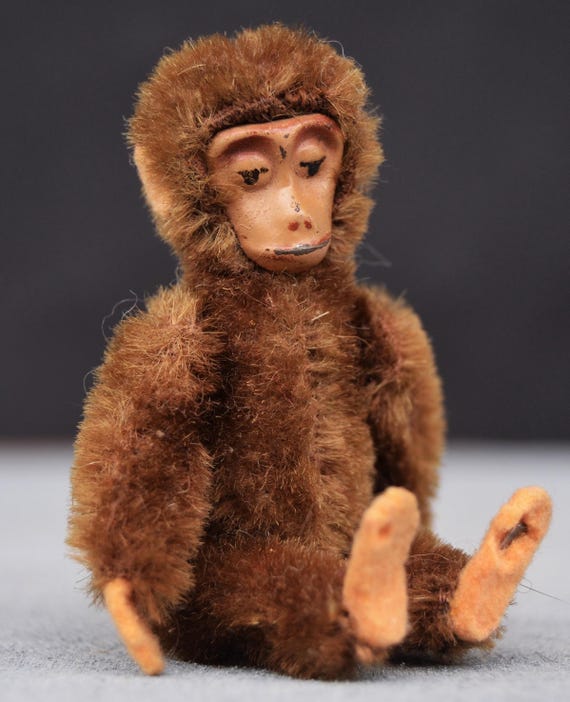 レア Schuco ヴィンテージ モヘア 犬 グリーンパンツ 1950年代 Circa 1950s Toy Mohair Mini Monkey Jointed Schuco Toy - Etsy