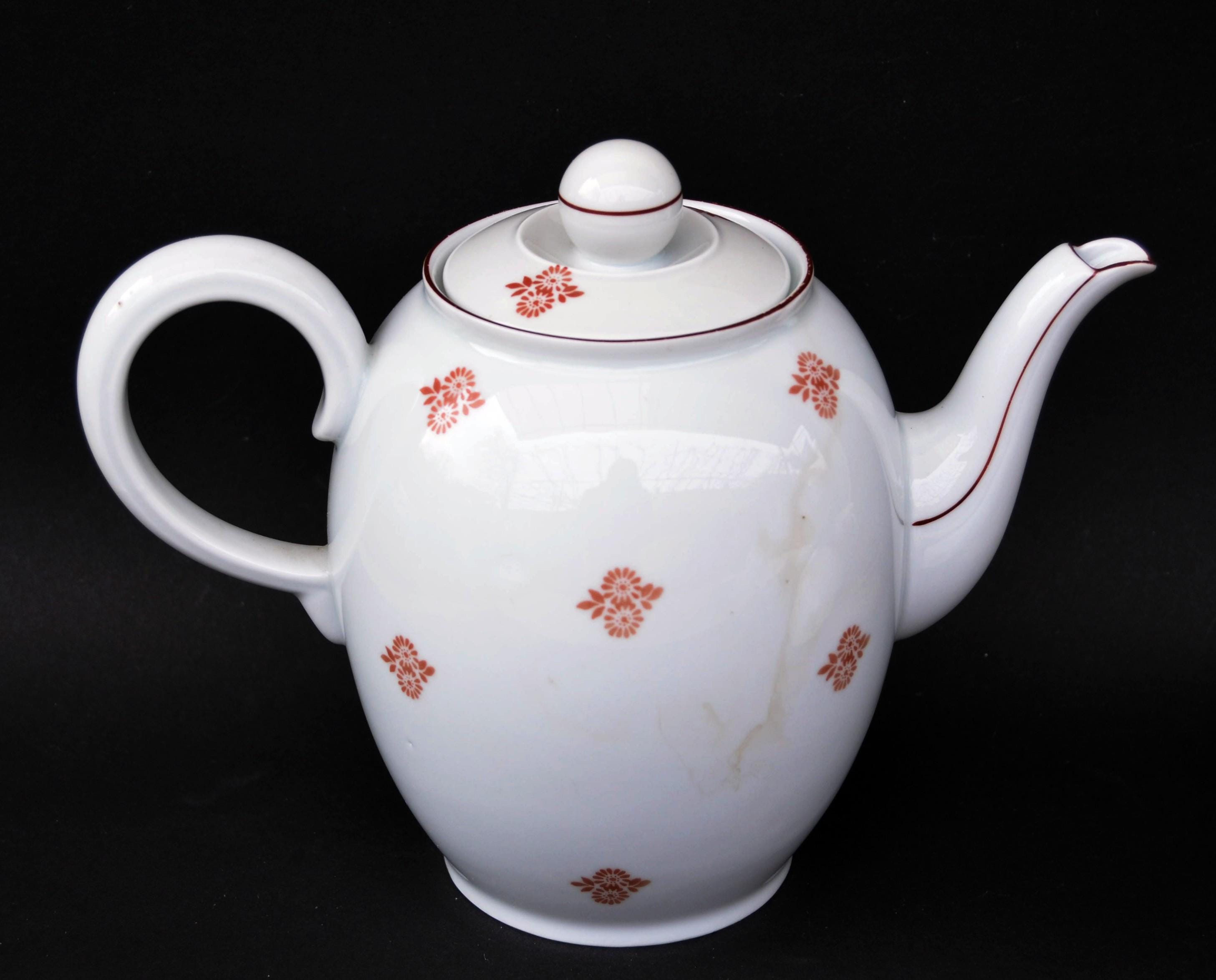 Vintage Volkstedt Germany Porcelain Tea Set: Mid Century Coffee