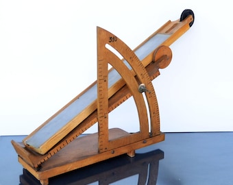 Mid Century Scholastic Scientific Instrument Inclined Plane with Angle Ruler