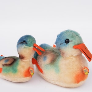 Lot of 2 Antique Toy Mohair Steiff Duck Ducks NO. 2314.07 & 2311.07